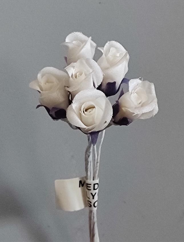 Bocciolini di rosa x 72 in seta - Sconti per Fioristi, Wedding e Aziende - Adatti per bomboniera