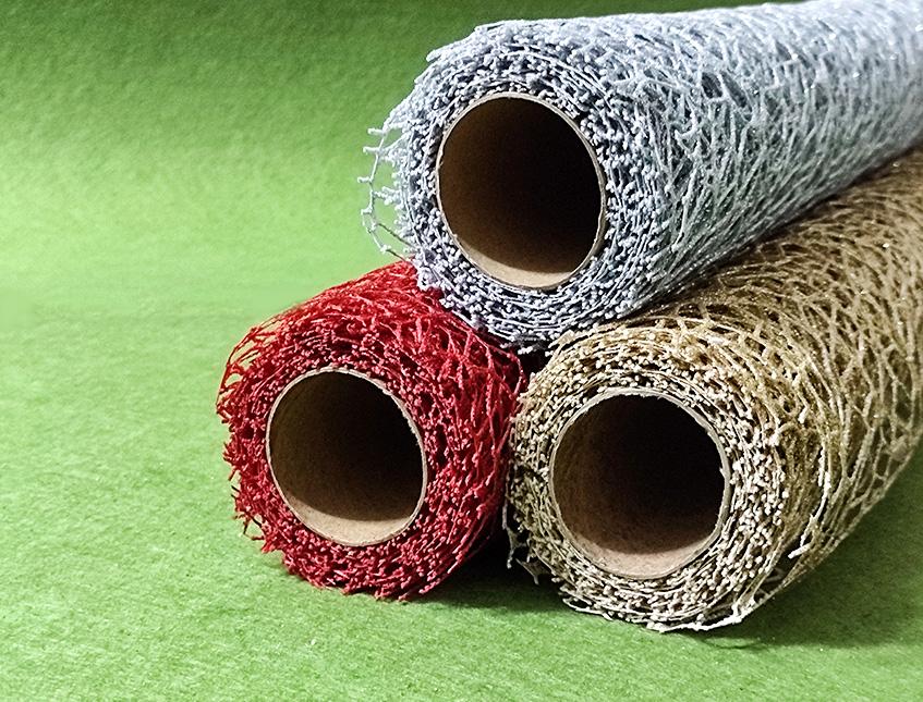 Spidernet Glitter H 50 x 5 yds - Sconti per Fioristi e Aziende - Polycotton Red-Gold-Silver