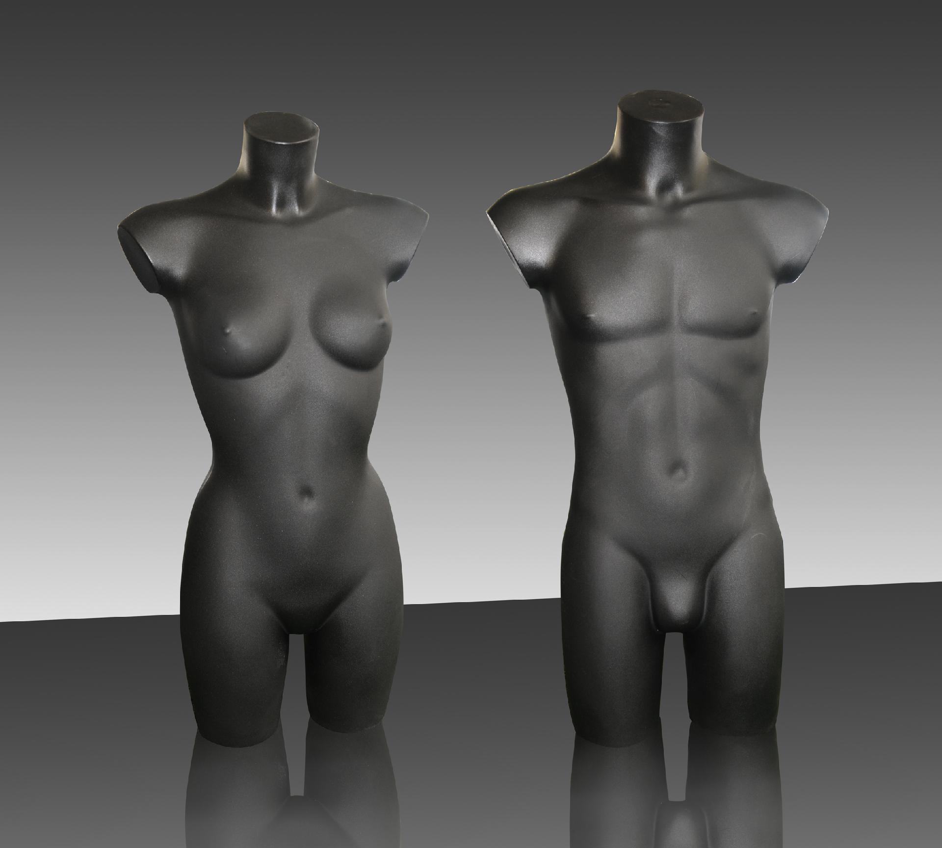 Manichino in Plastica H 90 Nero - Sconti per Fioristi Wedding e Aziende - Uomo e Donna