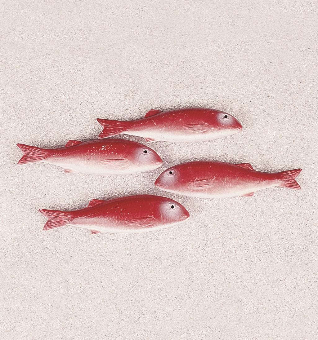 Triglia rossa artificiale in plastica - Sconti per Fioristi e Aziende . - 21.5x5.5 cm