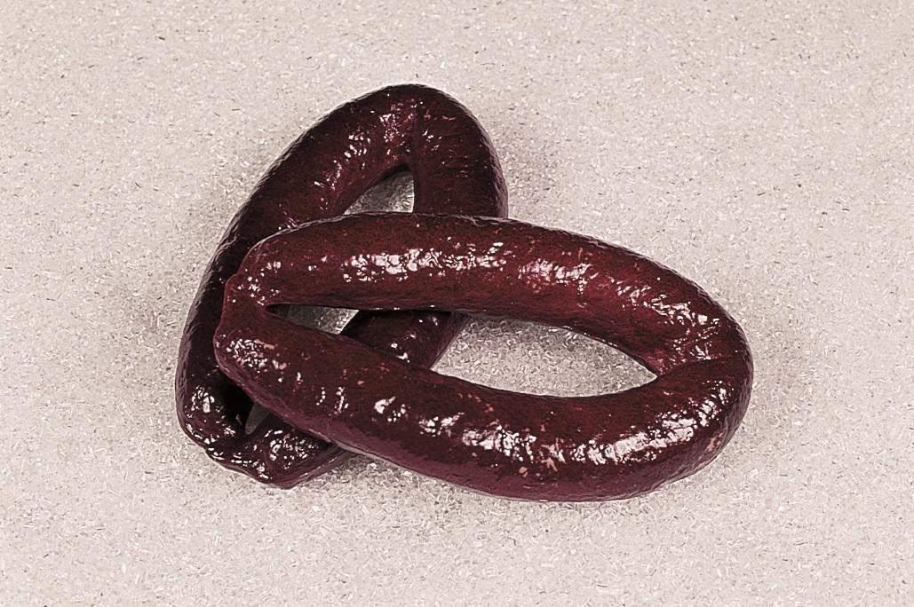 Salsiccia ad anello rossa artificiale x 2 pezzi in plastica - Sconti per Fioristi e Aziende . - 20 x 11 cm