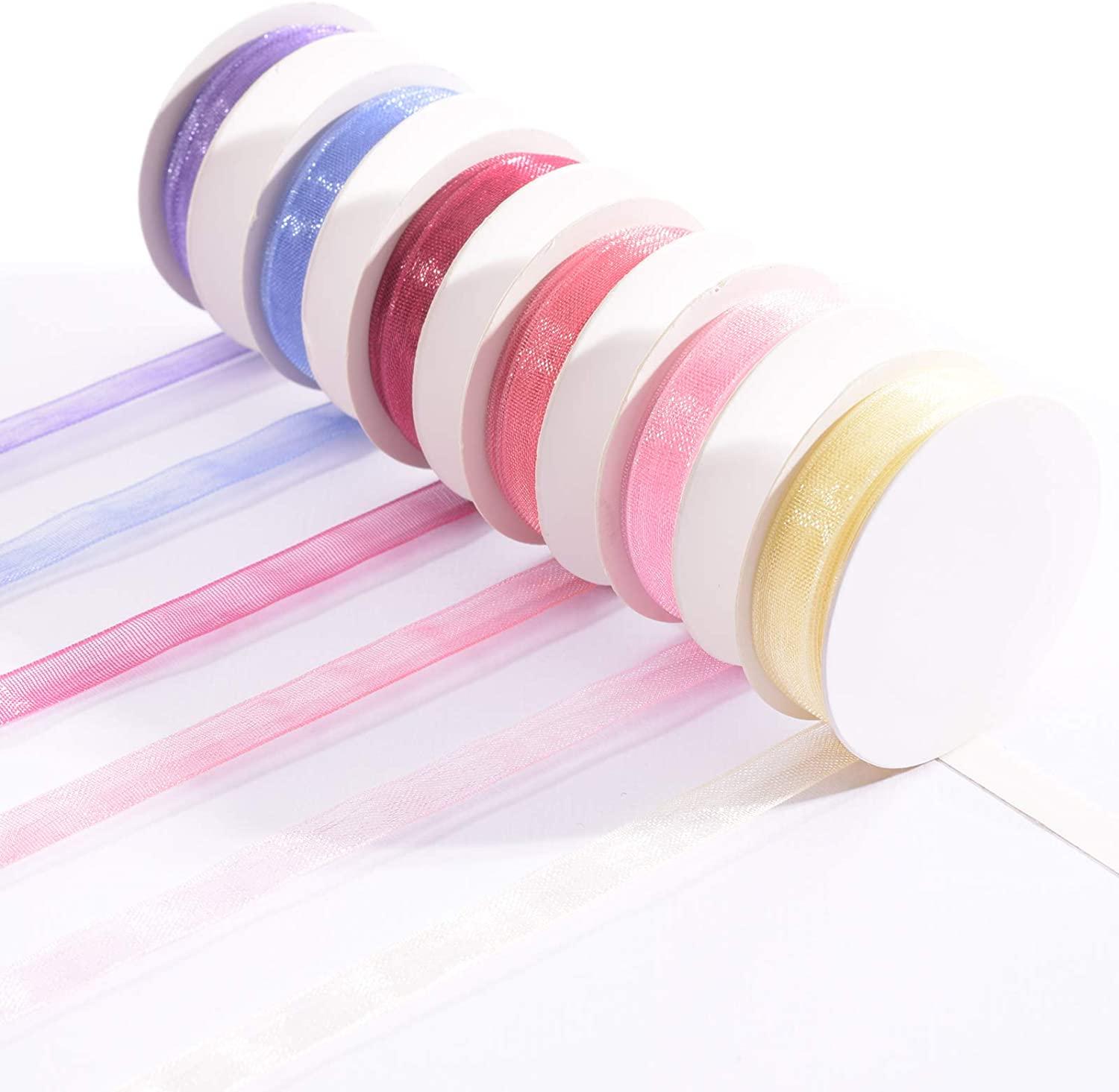 Nastro Organza H 10 mm. - Sconti per Fioristi e Aziende - Rotolo mt. 50 tinta unita