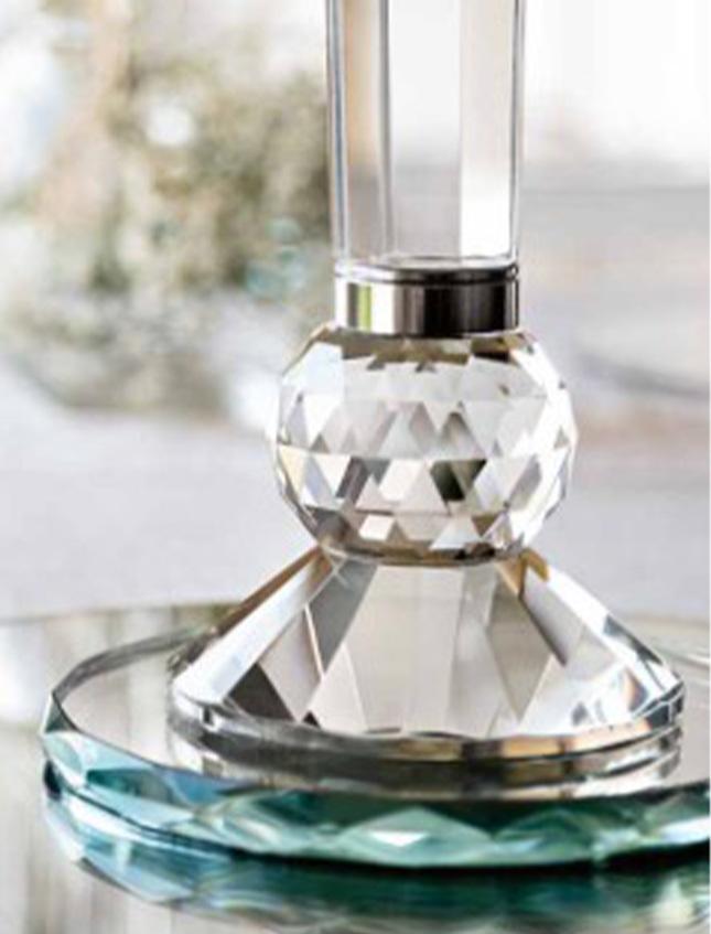 Candelabro in vetro a 5 fuochi - Sconti per Fioristi e Aziende . - H 75 e H 88