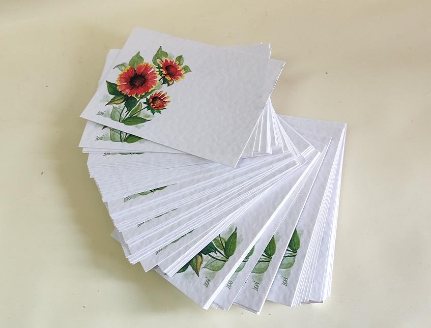 Biglietti stampati x 100 motivo girasoli - Sconti per Fioristi e Aziende