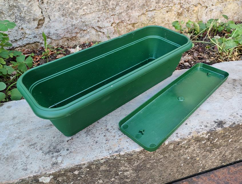 Vaschetta cm. 30 x 12 H 9 - Sconti per Fioristi e Aziende - Portaspugna con sotto vaschetta ad innesto