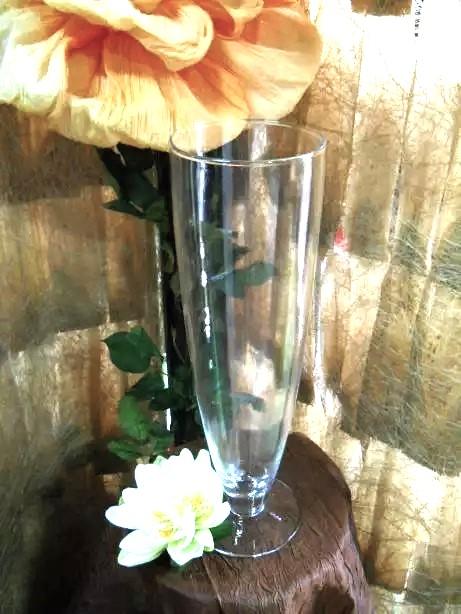 Vaso in vetro H 43 dm. 13  - Sconti per Fioristi e Aziende -  Mod. Cosenza