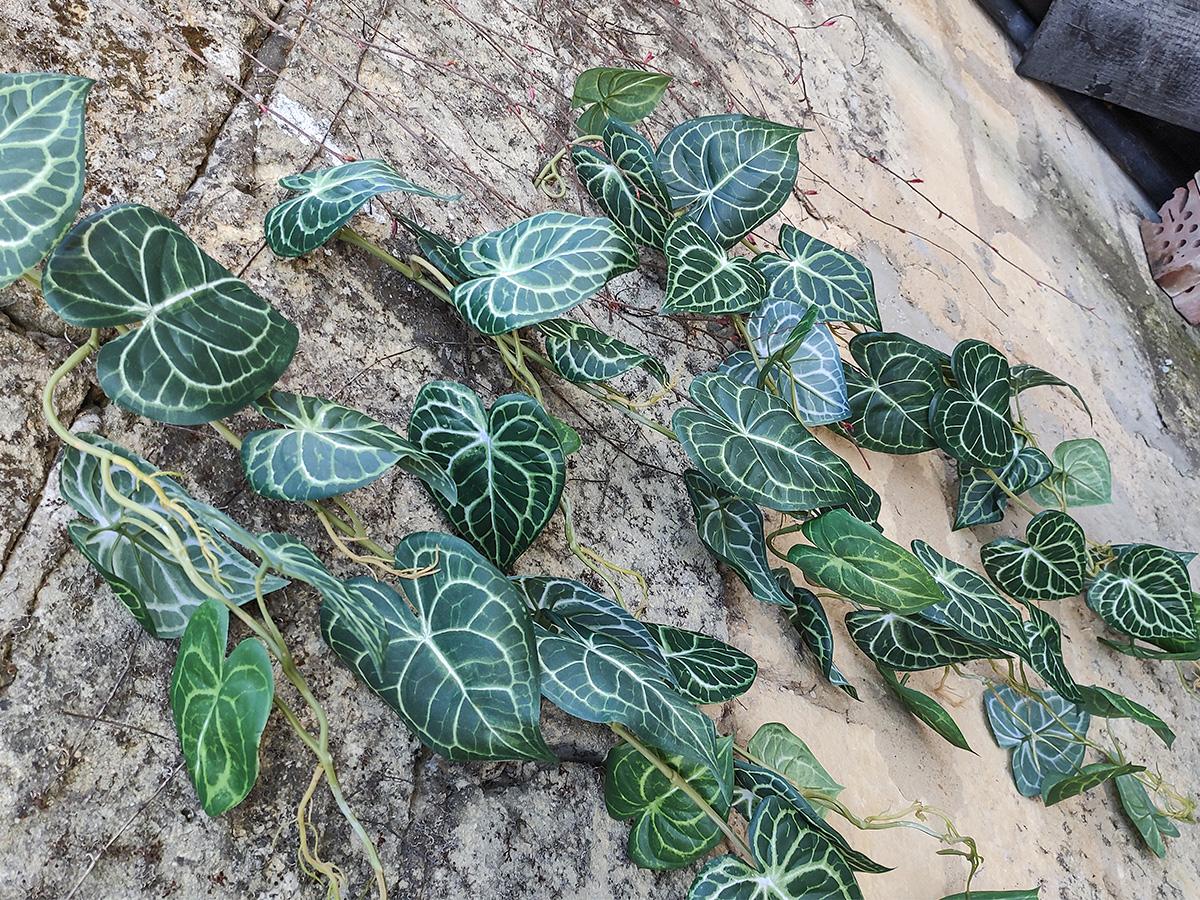 Anthurium garland H 110 - Sconto per Fioristi e Aziende . - Cadente in poliester
