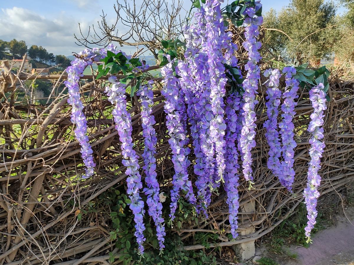 Glicine cadente x 3 H 150 cm. in poliestere - Sconti per fioristi e aziende .