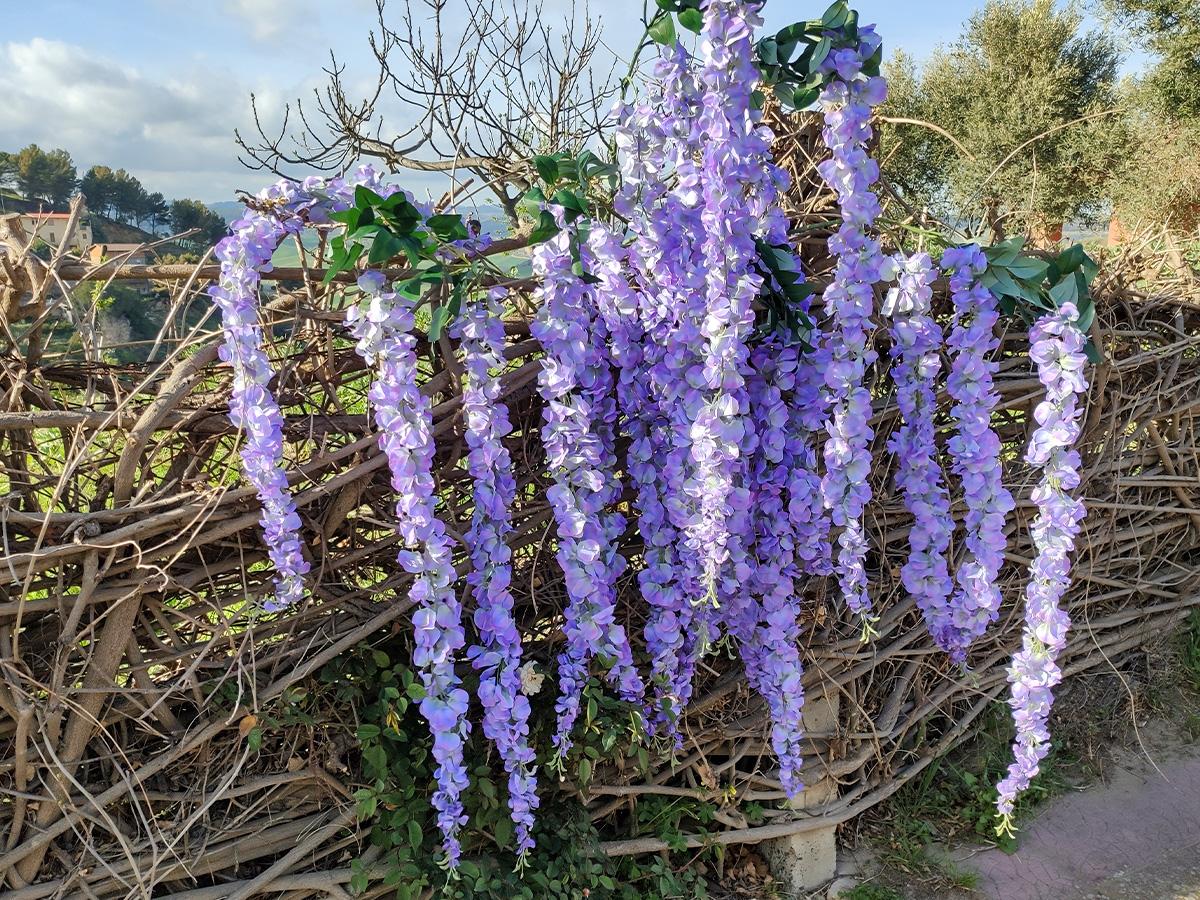 Glicine cadente x 3 H 150 cm. in poliestere - Sconti per fioristi e aziende .