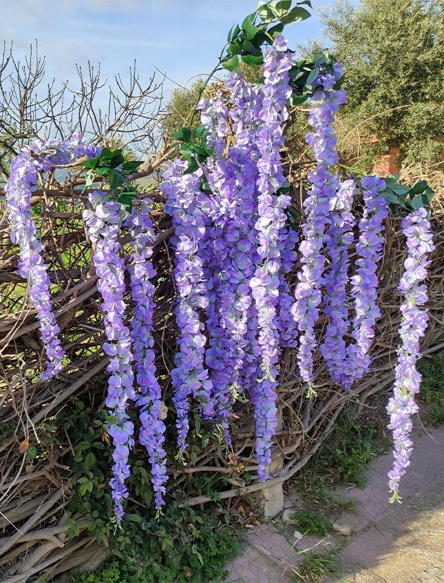 Glicine cadente x 3 H 150 cm. in poliestere - Sconti per fioristi e aziende .