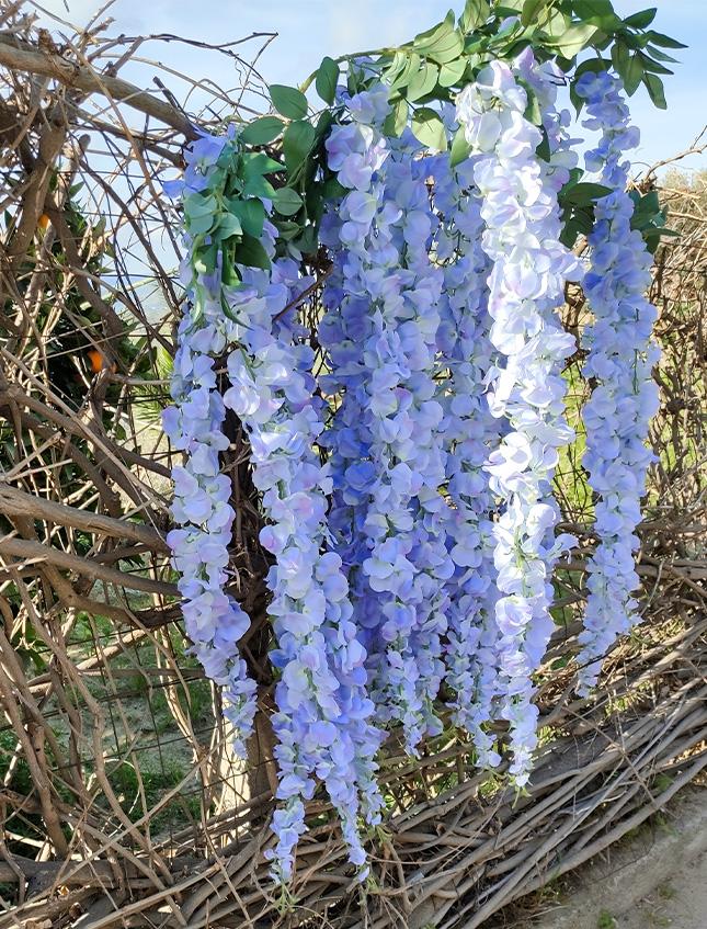 Glicine cadente x 3 H 150 cm. in poliestere - Sconti per fioristi e aziende .