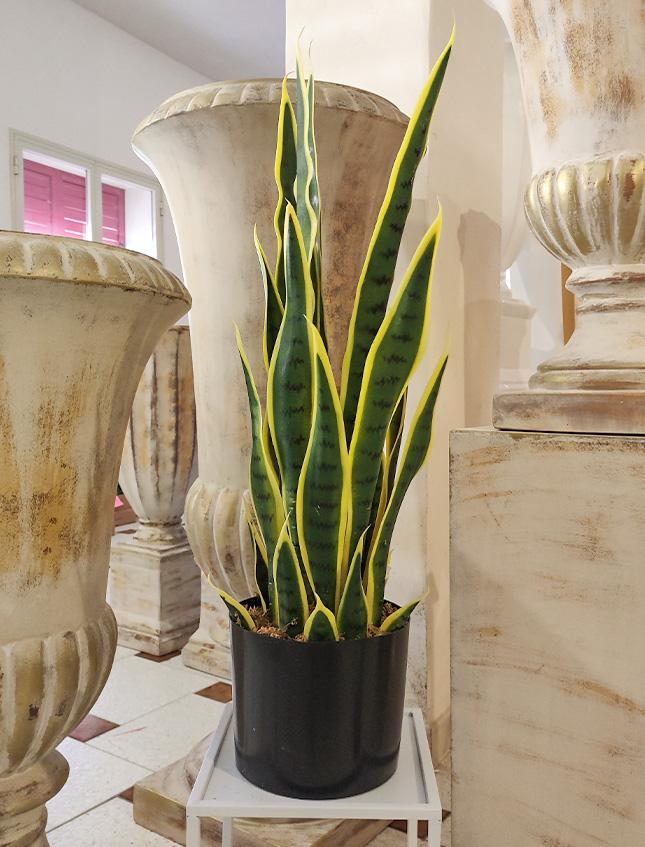 Sanseveria Trifasciata H 70 - Sconti per Fioristi e Aziende . - Artificiale con vaso