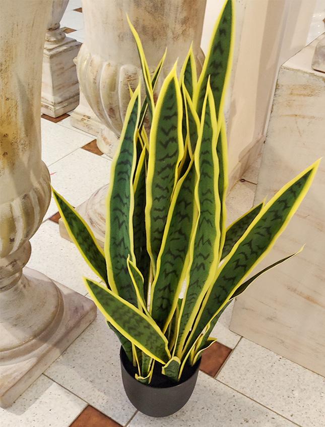 Sanseveria Trifasciata H 90  - Sconti per Fioristi e Aziende . - Artificiale x 29 foglie in vaso