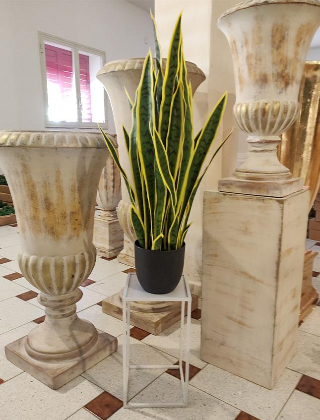 Sanseveria Trifasciata H 90  - Sconti per Fioristi e Aziende . - Artificiale x 29 foglie in vaso