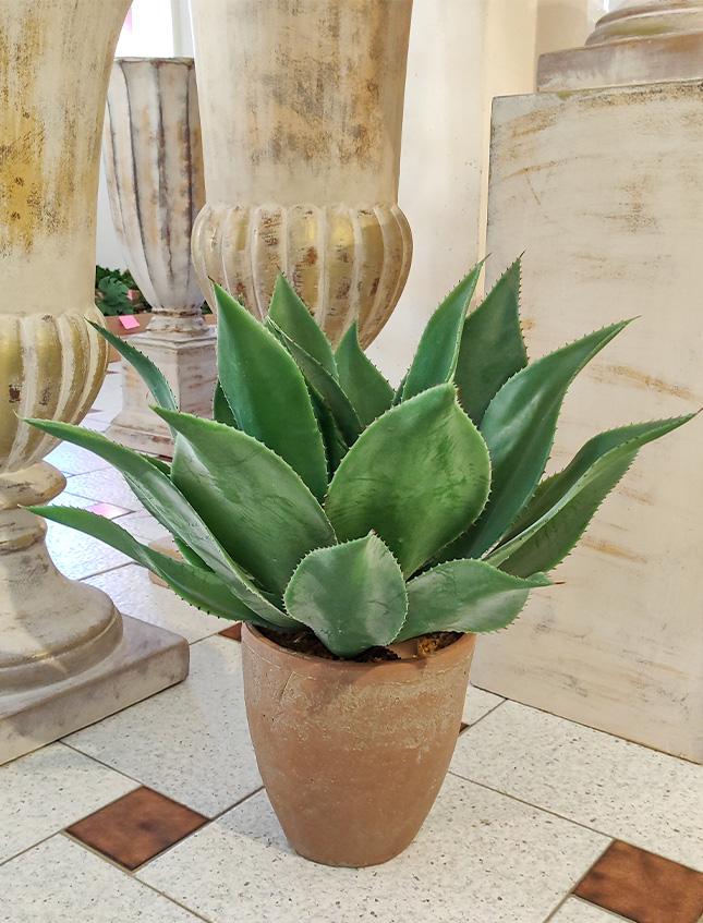 Agave H 56 in gomma - Sconti per Fioristi e Aziende . - Artificiale in vaso