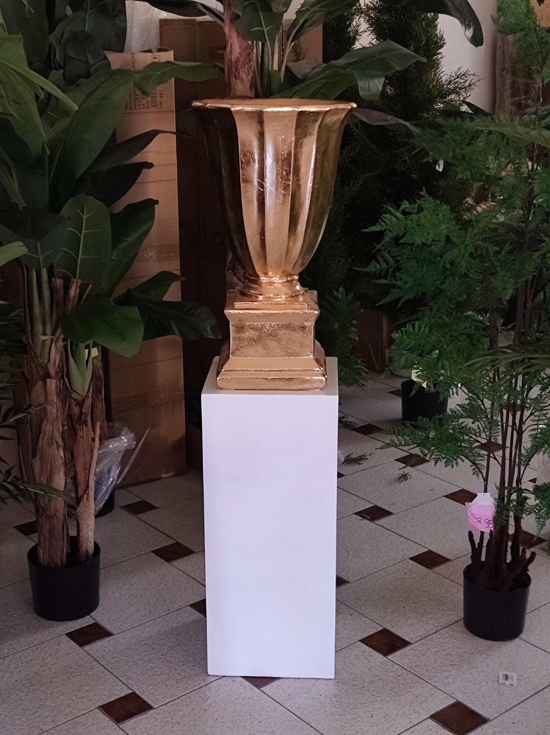 Colonna Bianca Lucida. - Sconti per Fioristi e Aziende . - H 71 E H 91 Base cm. 31x31