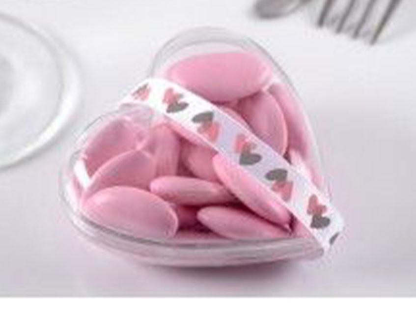 Cuore apribile x 5 in plastica mm. 80 Sconti per Fioristi, Wedding e Aziende