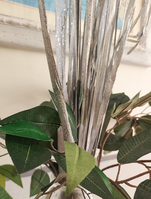 Foglie di Tipha Glitterate - Sconti per Fioristi e Aziende - Foglie H 150 - Conf, gr. 250