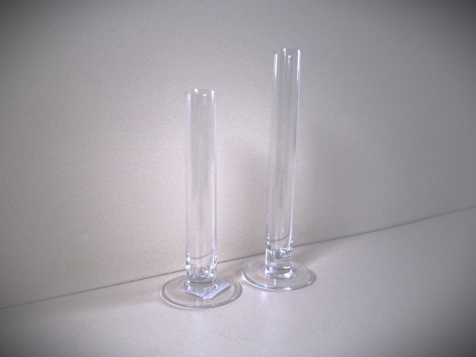 Vaso Monofiore H 30 dm. 3,5 - Sconti per Fioristi e Aziende - Vetro Trasparente con piede