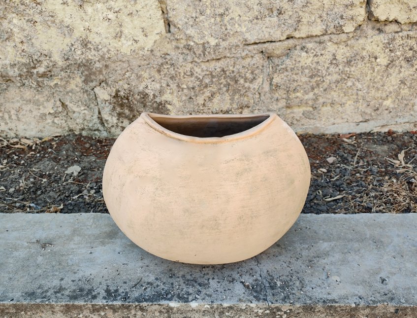 Vaso Bombato cm.30x15 H 35 -  Sconto per Fioristi e Aziende - in terracotta grezza