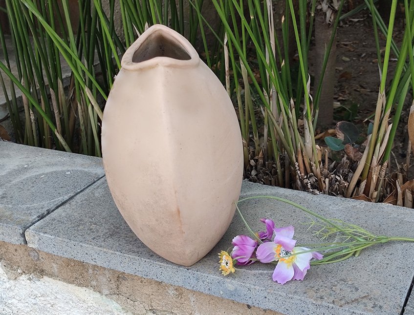 Vaso Bombato cm. 30x12 H 25  -  Sconto per Fioristi e Aziende - in terracotta grezza