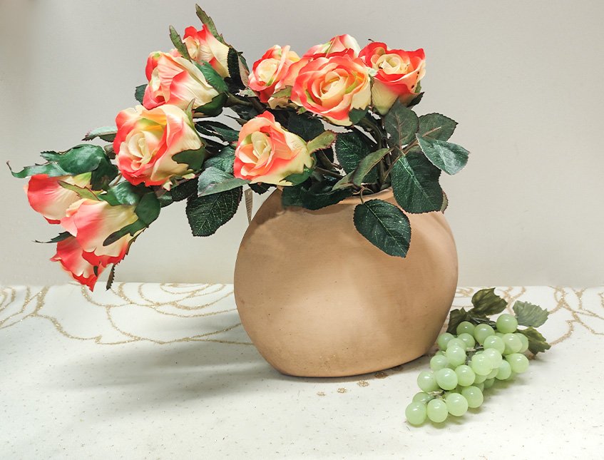Vaso Bombato cm. 30x12 H 25  -  Sconto per Fioristi e Aziende - in terracotta grezza