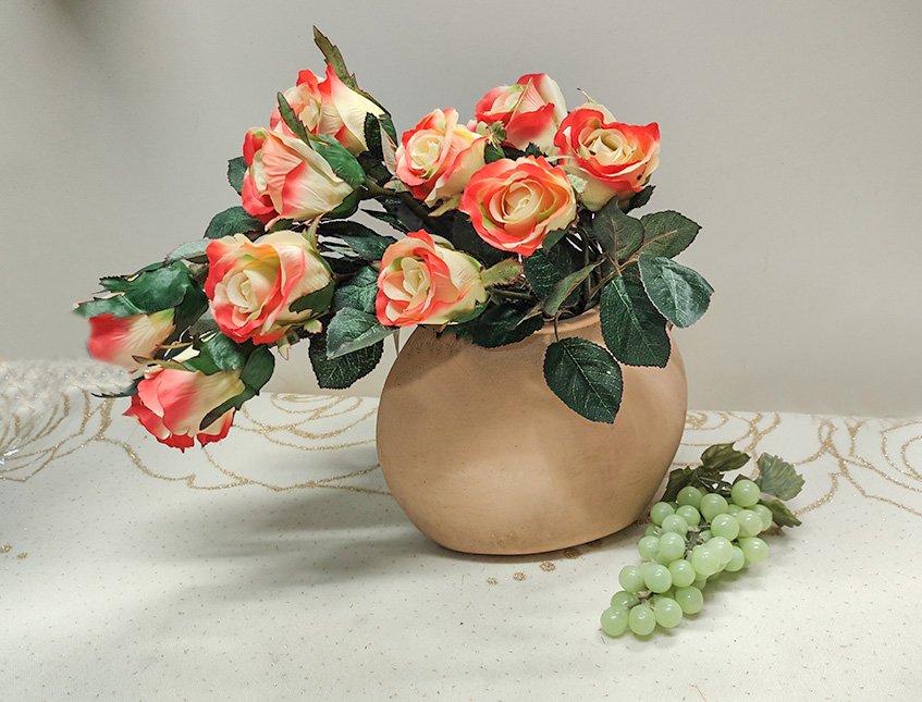 Vaso Bombato cm. 30x12 H 25  -  Sconto per Fioristi e Aziende - in terracotta grezza