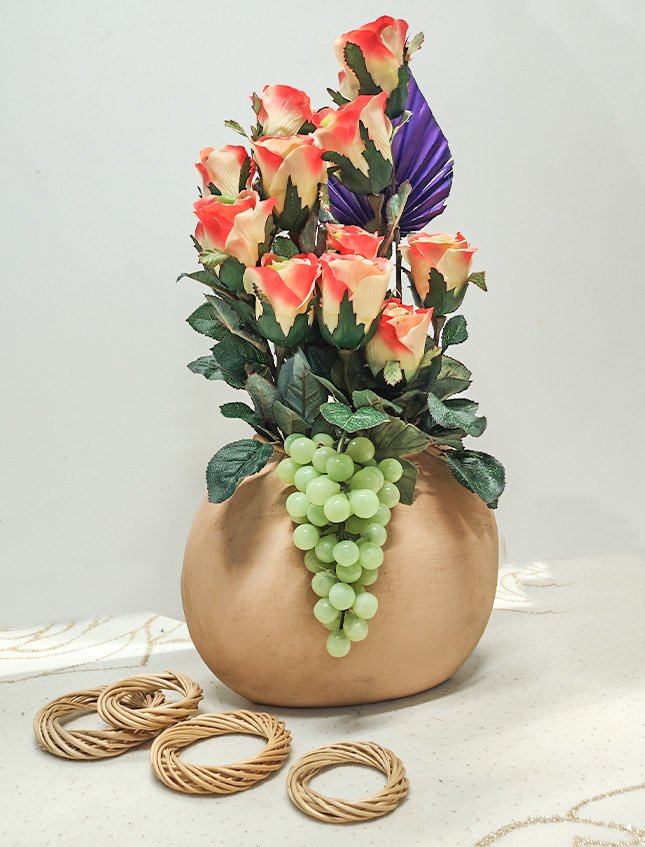 Vaso Bombato cm.30x15 H 35 -  Sconto per Fioristi e Aziende - in terracotta grezza
