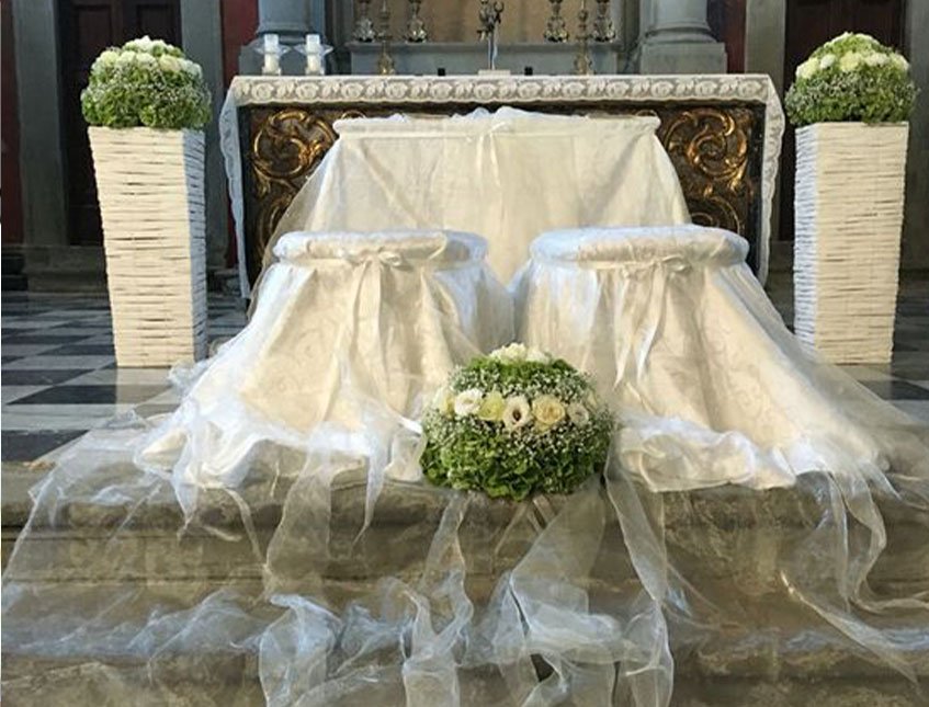 Complementi per Copri Inginocchiatoio  - in Ottomano Millerighe . - Sconti per Fioristi e Wedding