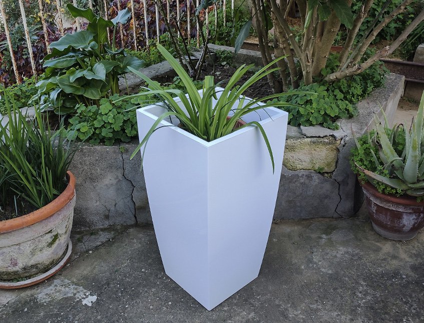 Vaso Infinity H 70 Bianco - Sconti per Fioristi e Aziende . - in ABS