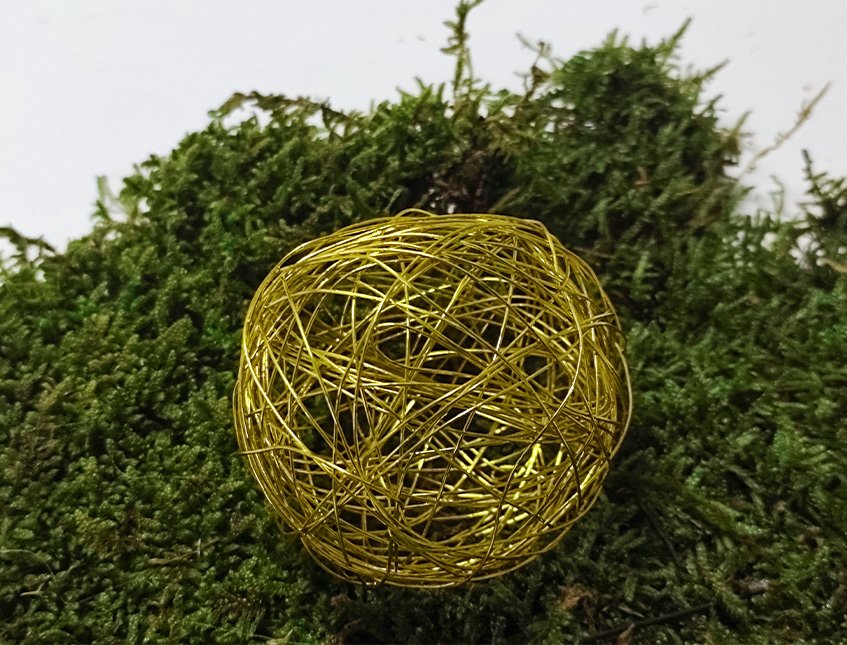 Sfere intrecciate in metallo - dm. 6 x 12 pezzi - Offerta sottocosto