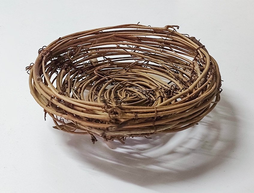 Nido rattan marrone - Sconti per Fioristi e Aziende .. - cm 16x5