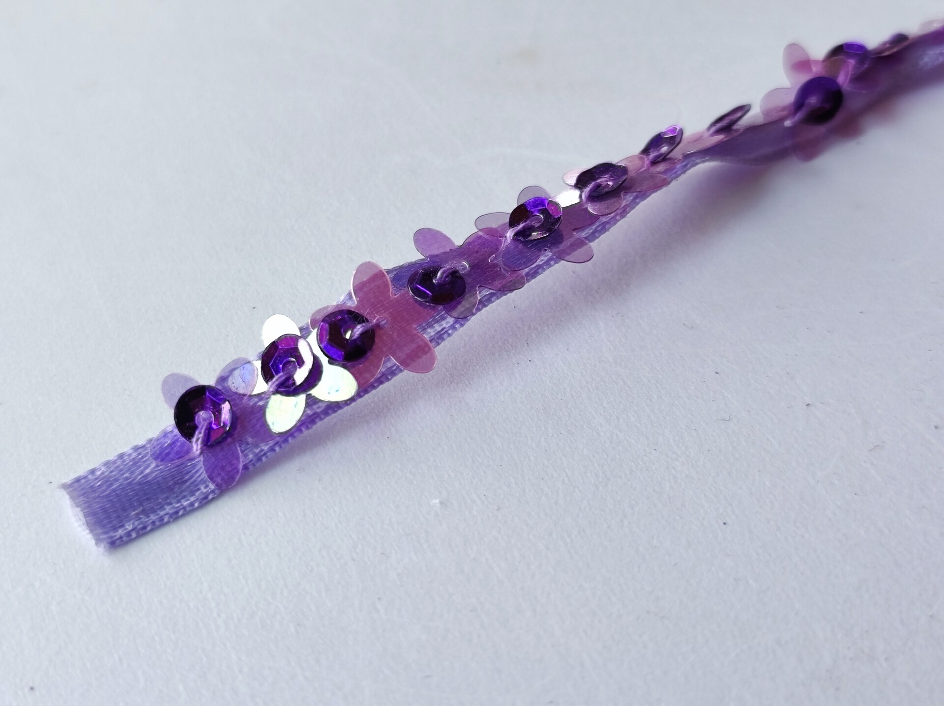 Passamaneria viola con fiori - Sconto per Fioristi e Aziende - Venduta al metro