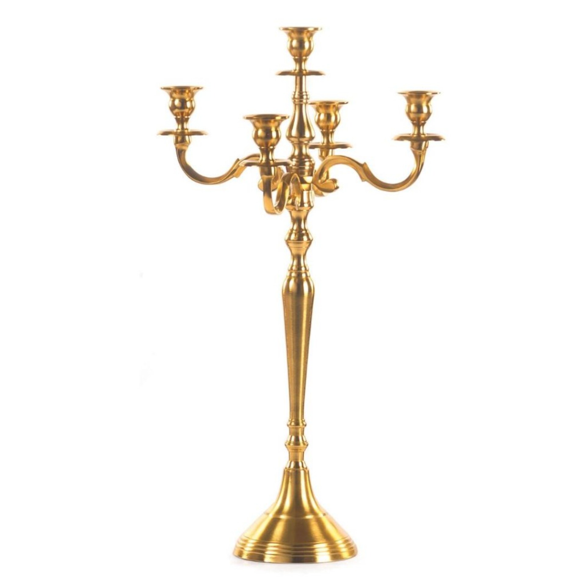 Candelabro H 60 cinque luci  - Sconti per Fioristi e Aziende . - Bianco - Oro - Silver