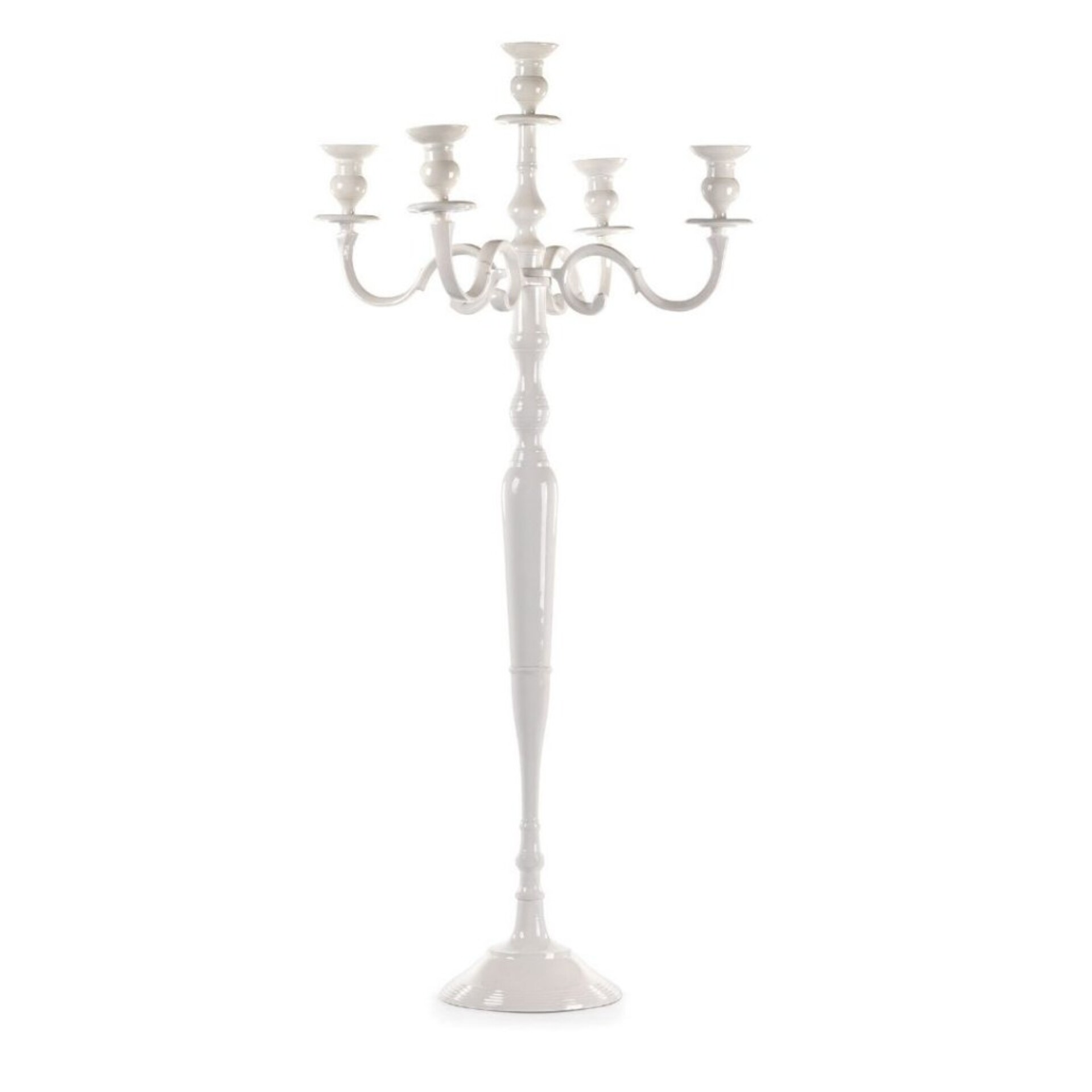 Candelabro H 60 cinque luci  - Sconti per Fioristi e Aziende . - Bianco - Oro - Silver