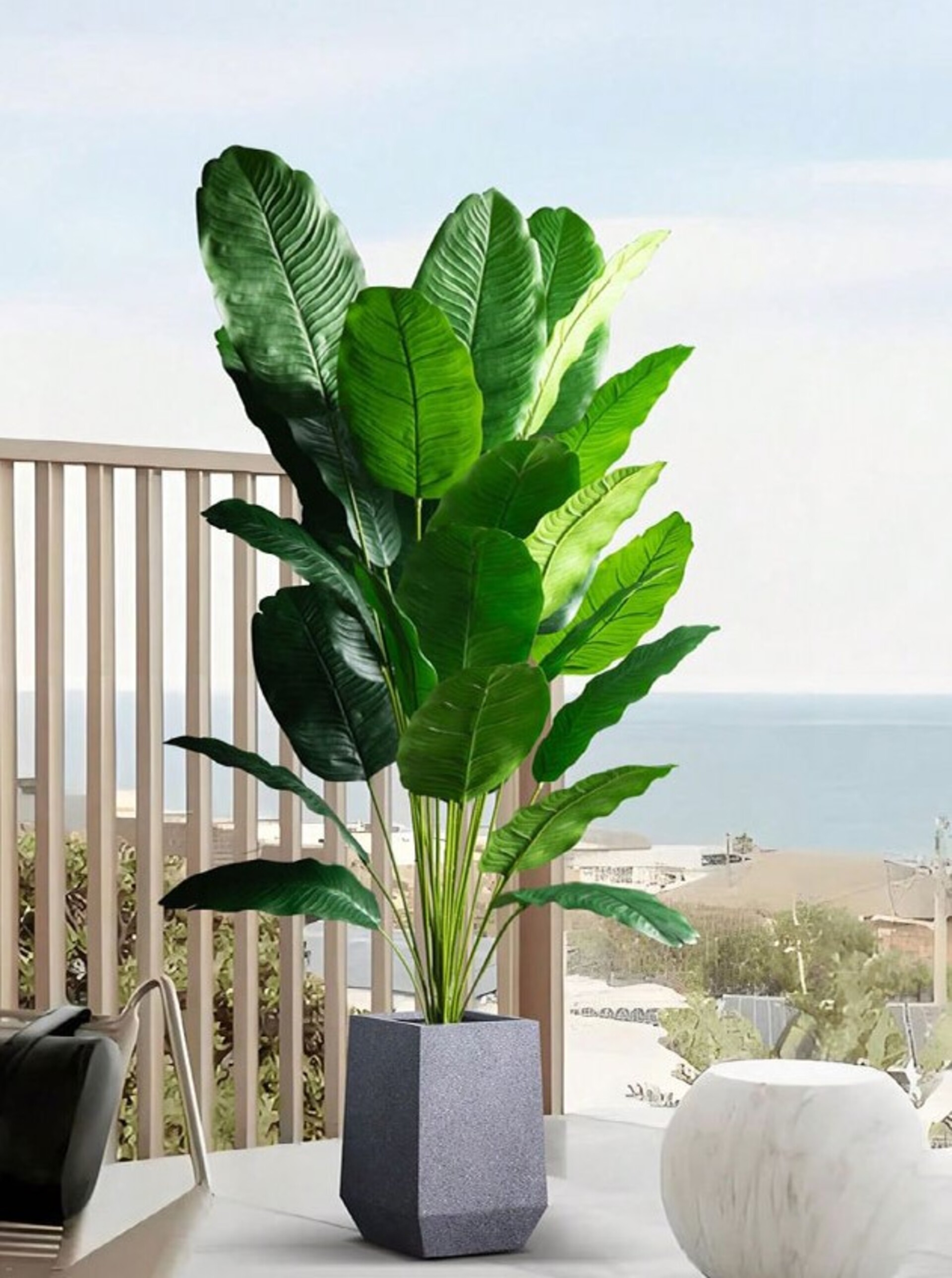 Banano x 3 H 150 w/21 Lvs - Sconti per Fioristi e Aziende . - Artificiale con vaso