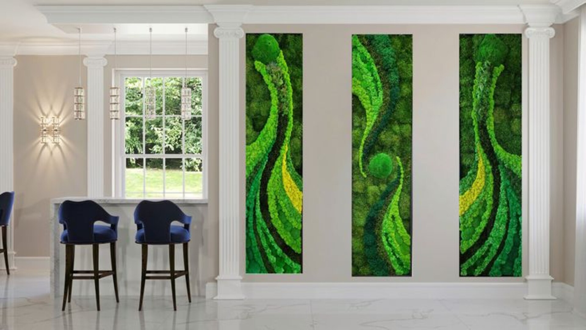 Parete Moss Stabilizzata  - Soluzione personabilizzabile - per eventi e interior designer