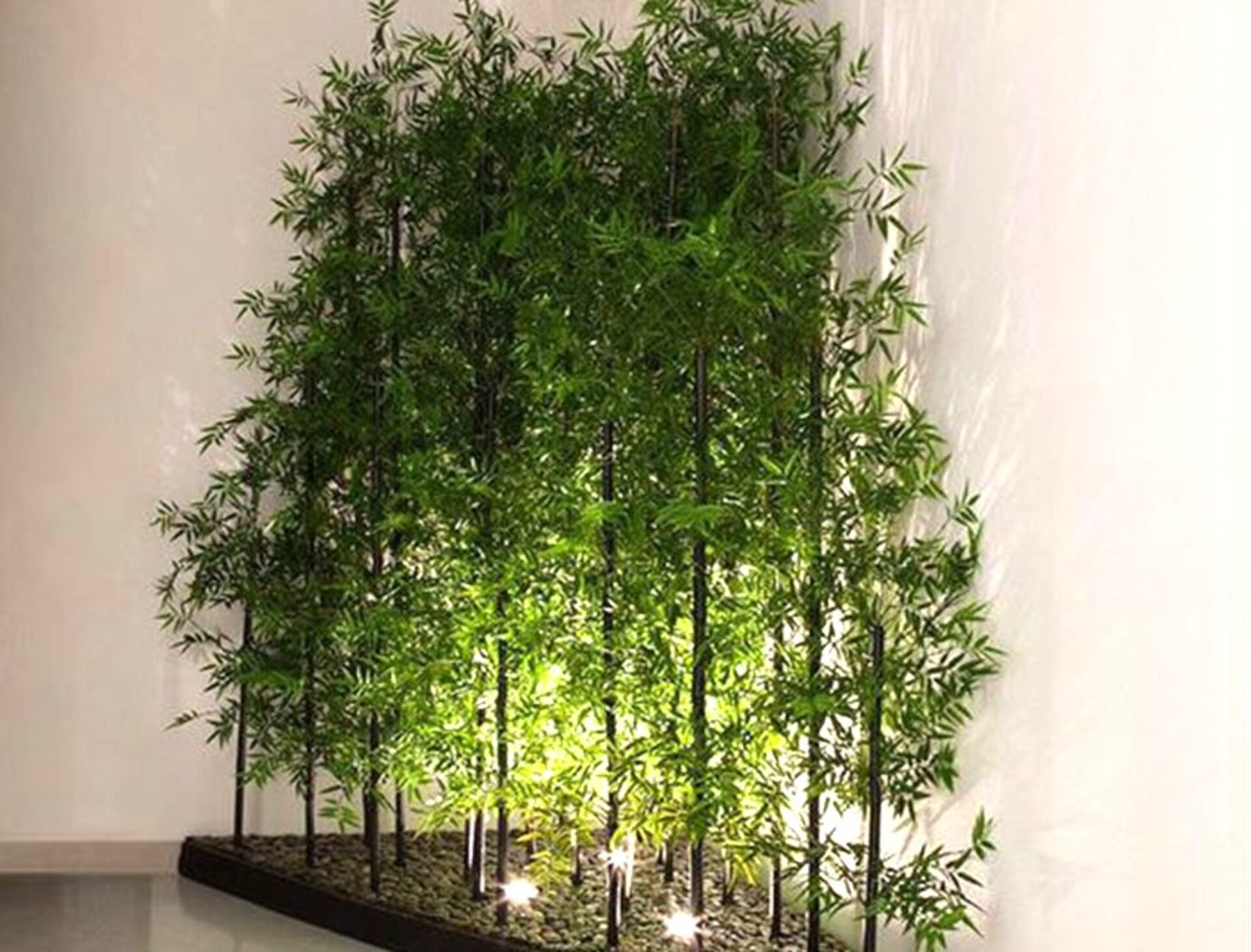 Canna di Bamboo  H 120 - Sconti per Fioristi e Aziende . - Naturale con foglie Artificiali