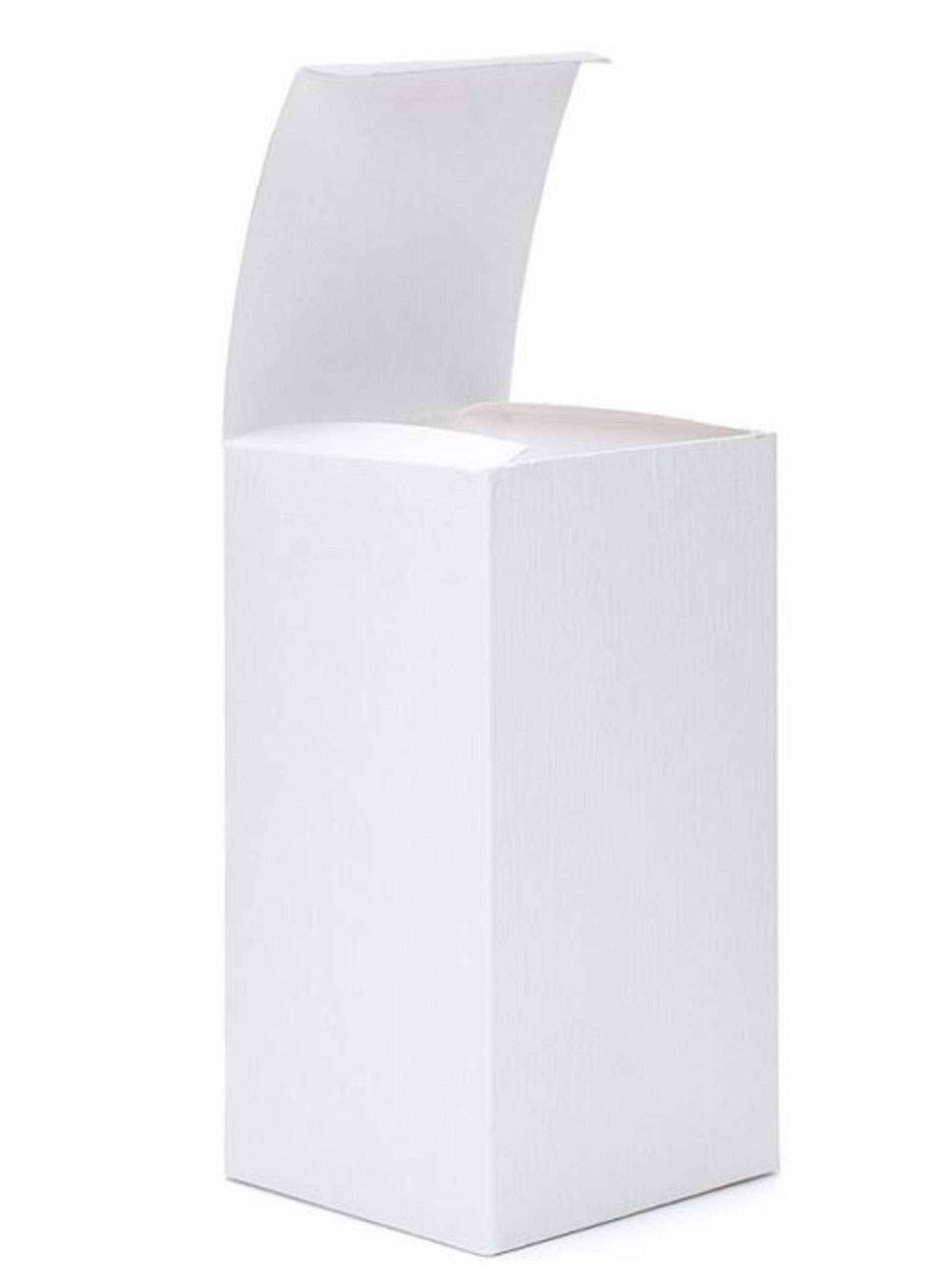 Scatola per bomboniera H 15 cm. 8 x 8 - Sconti per Fioristi, e Aziende - lino bianco pieghevole