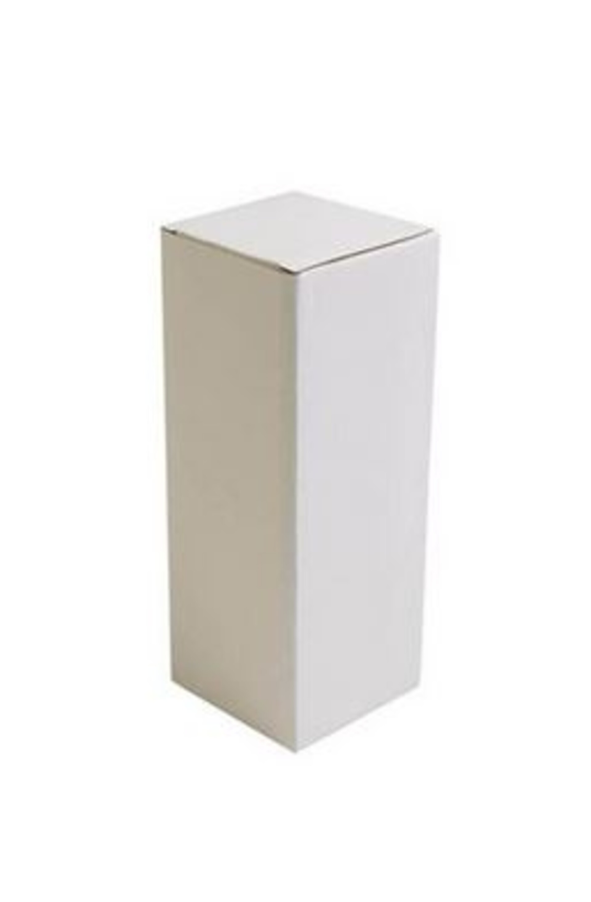 Scatola per bomboniera H 25 cm. 8 x 8 - Sconti per Fioristi, e Aziende - Conf 10 scatoel - lino bianco pieghevole