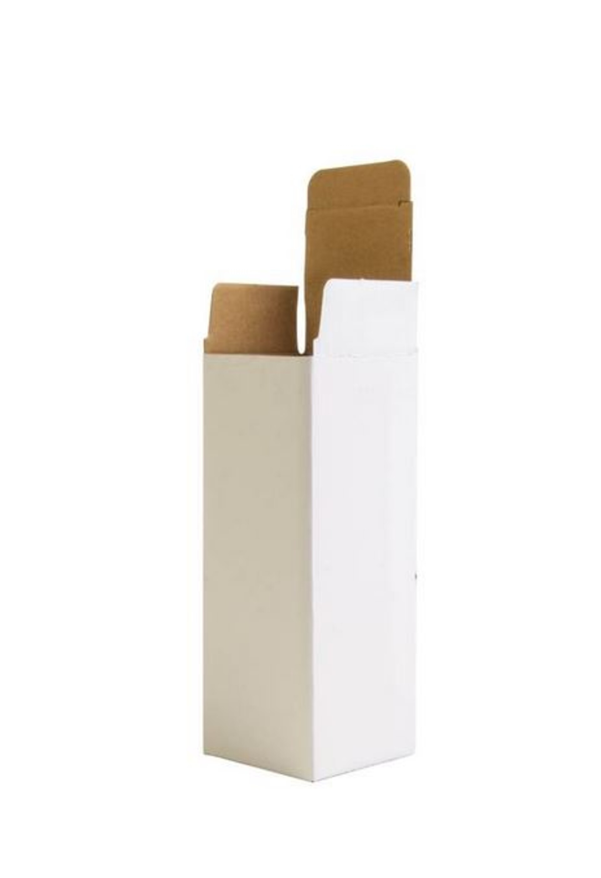 Scatola per bomboniera H 25 cm. 8 x 8 - Sconti per Fioristi, e Aziende - Conf 10 scatoel - lino bianco pieghevole