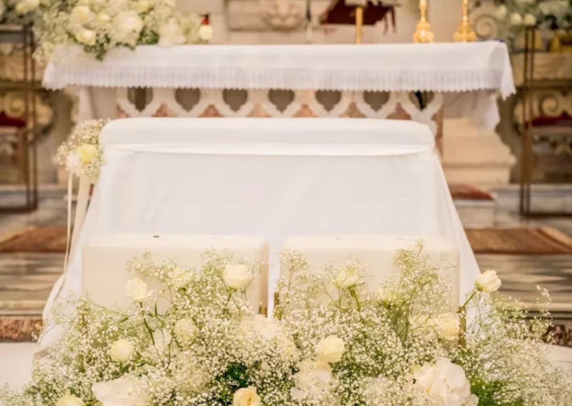 Copri Inginocchiatoio 11 pezzi  - In Velluto Bianco . -Sconti per Fioristi e Wedding