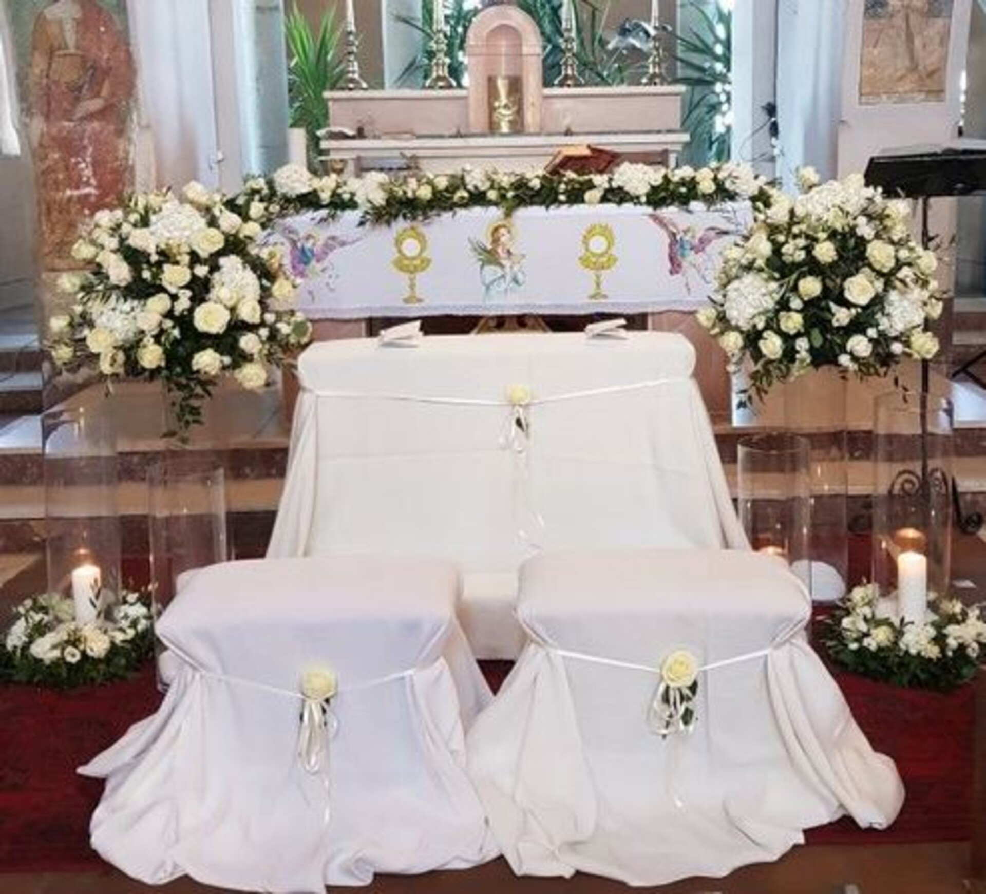 Copri Inginocchiatoio 7 pezzi - Sconti per Fioristi e Aziende . - Tessuto Ottomano Millerighe
