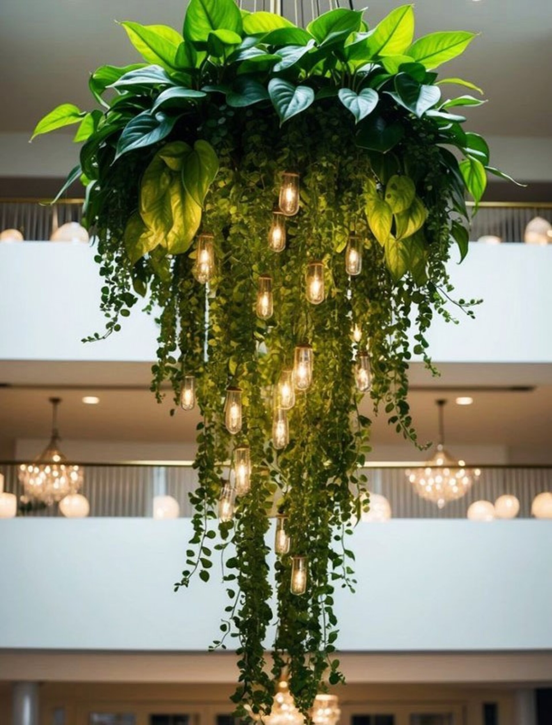 Soffitto con Vegetali Verdi Pendenti - Sconto per Fioristi e Aziende - Per esterno ed interno