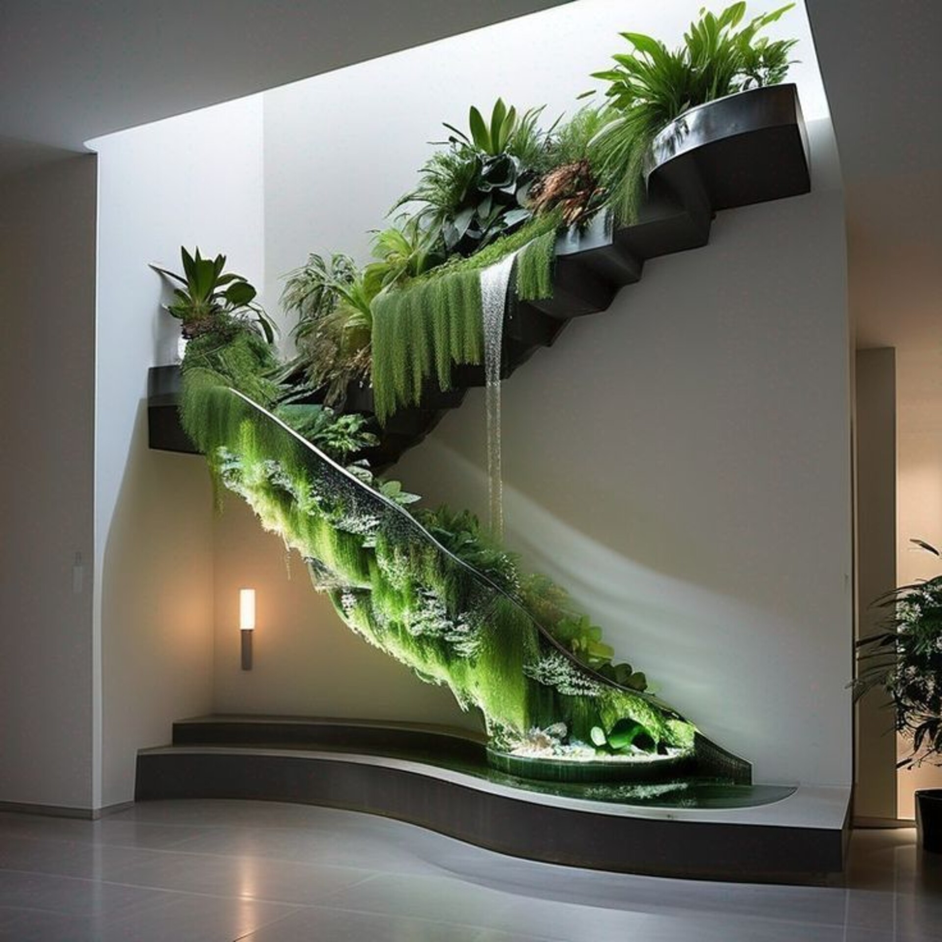 Giardino Verticale Preservato con Cascata - Sconto per Rivenditori e Aziende Fiorissima - Per esterno
