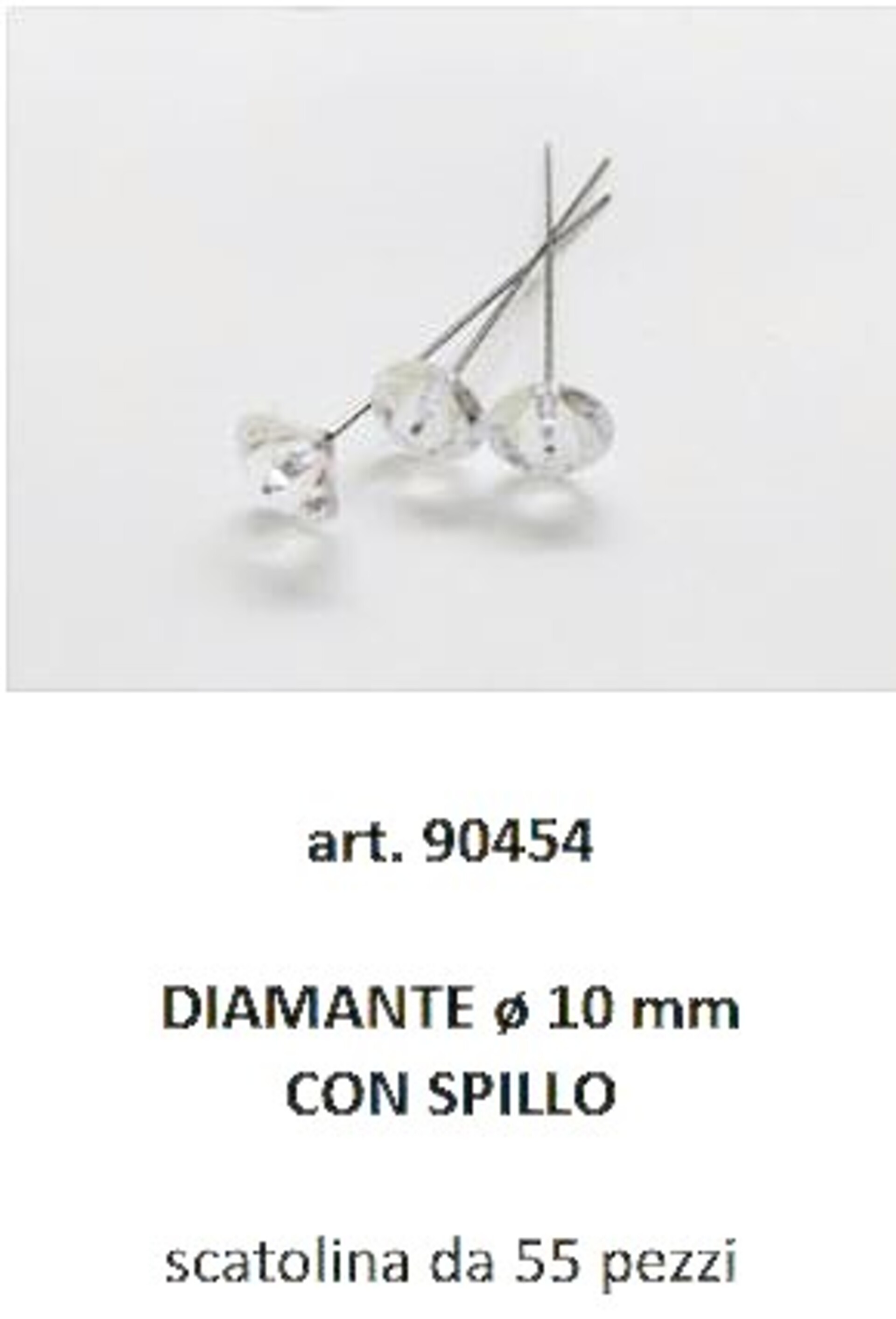 Diamante Sintetico su Spillo - Sconti per Fioristi e Aziende - Diamanti mm. 6 - 8 - 10