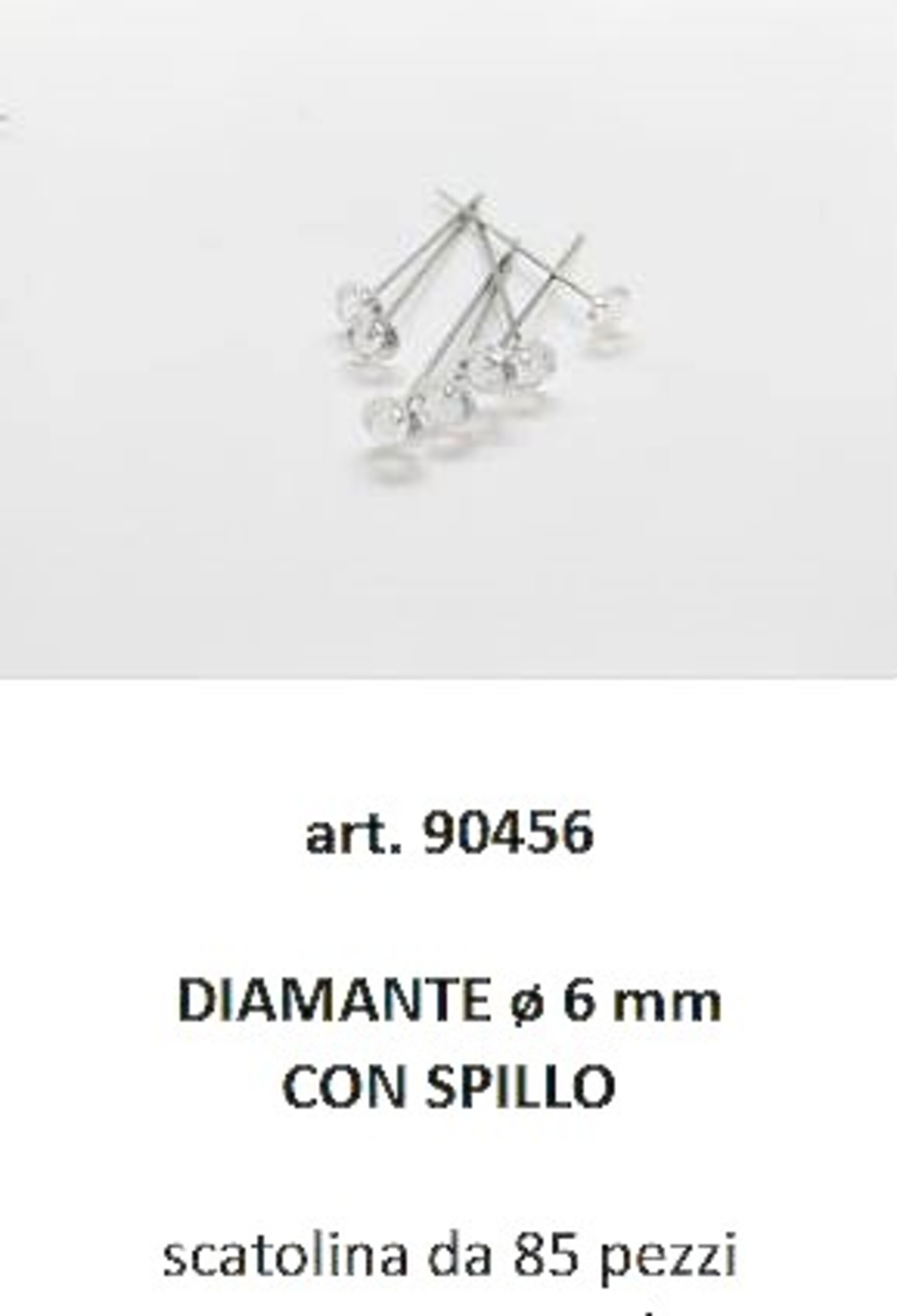 Diamante Sintetico su Spillo - Sconti per Fioristi e Aziende - Diamanti mm. 6 - 8 - 10
