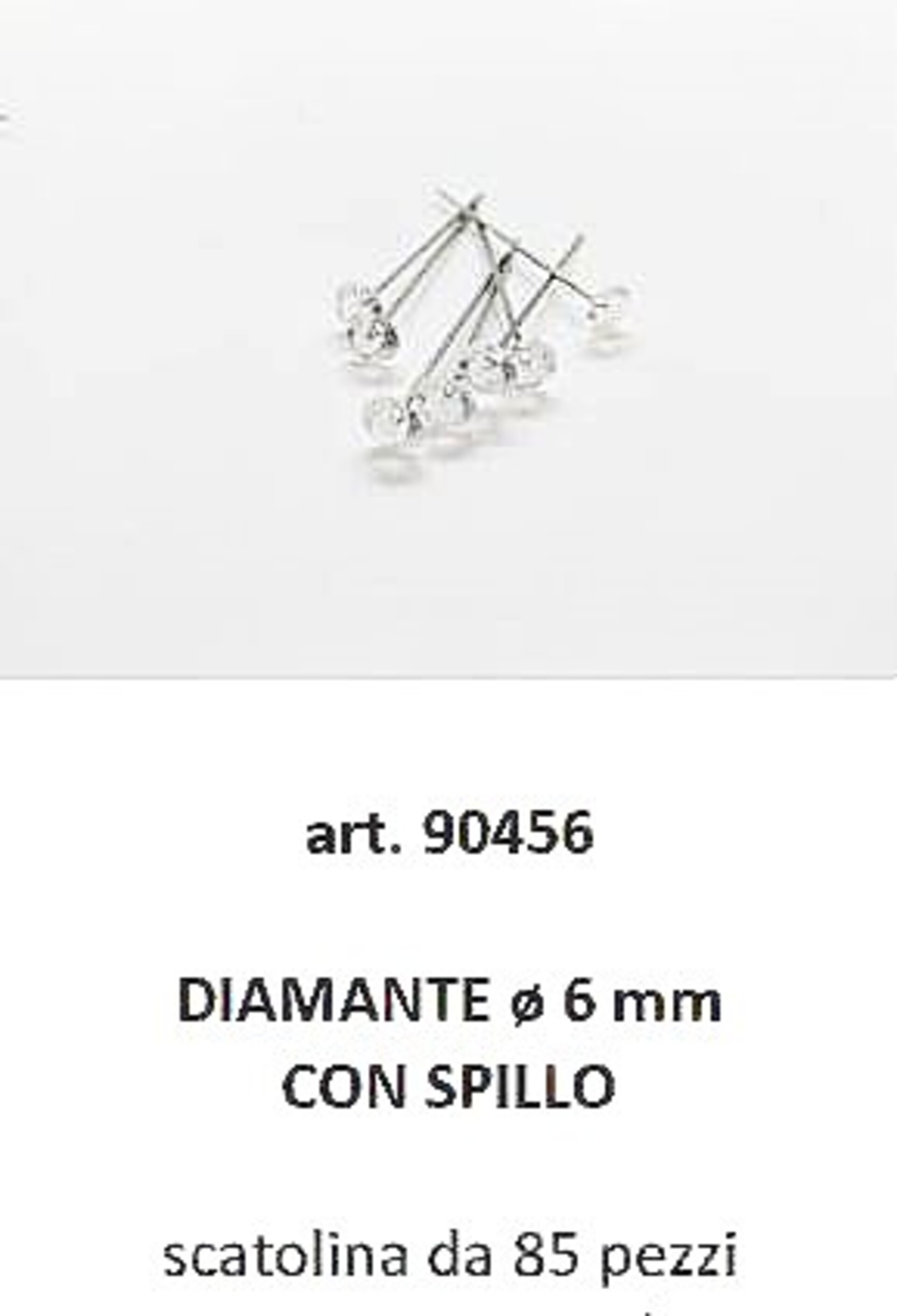 Diamante Sintetico su Spillo - Sconti per Fioristi e Aziende - Diamanti mm. 6 - 8 - 10