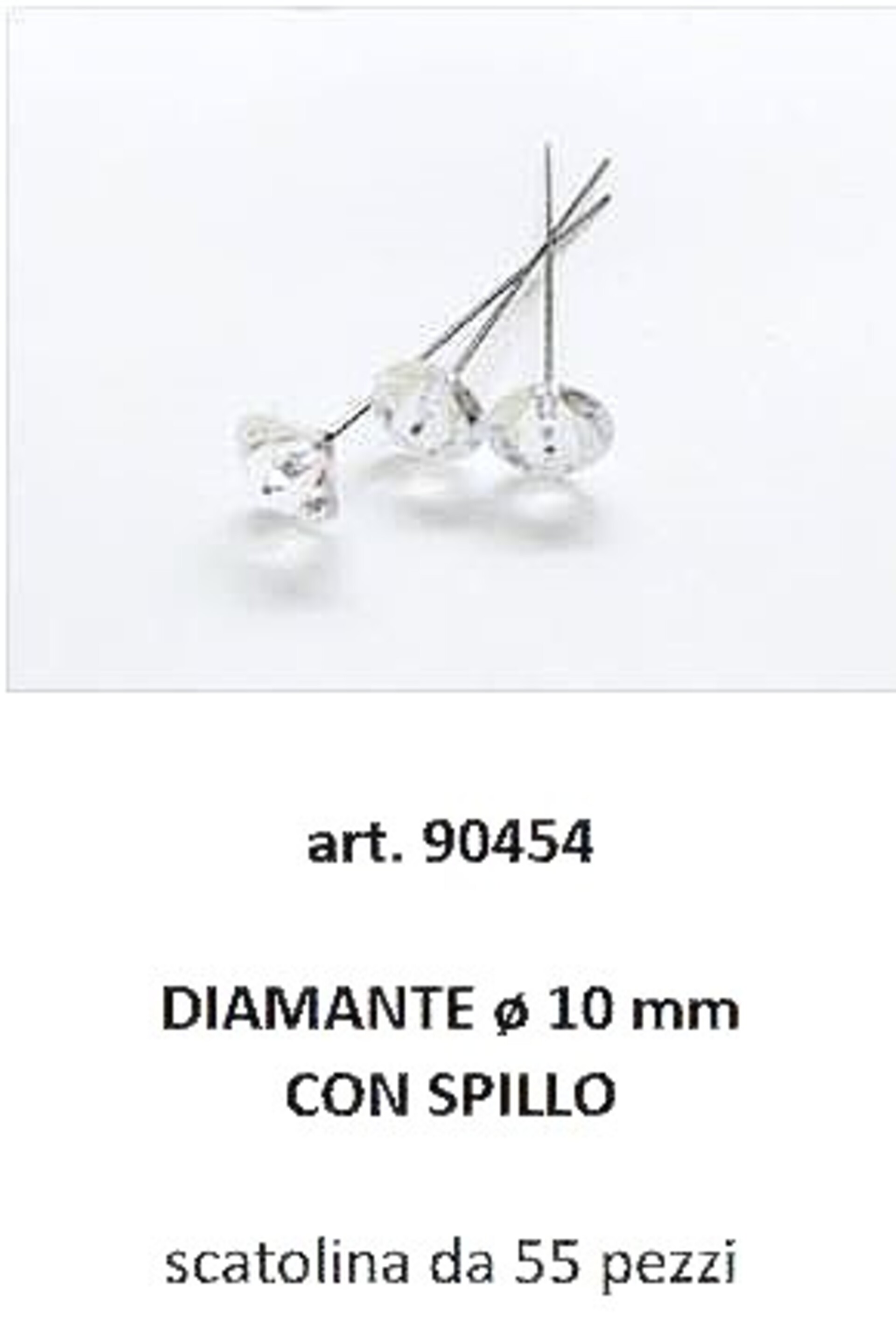 Diamante Sintetico su Spillo - Sconti per Fioristi e Aziende - Diamanti mm. 6 - 8 - 10