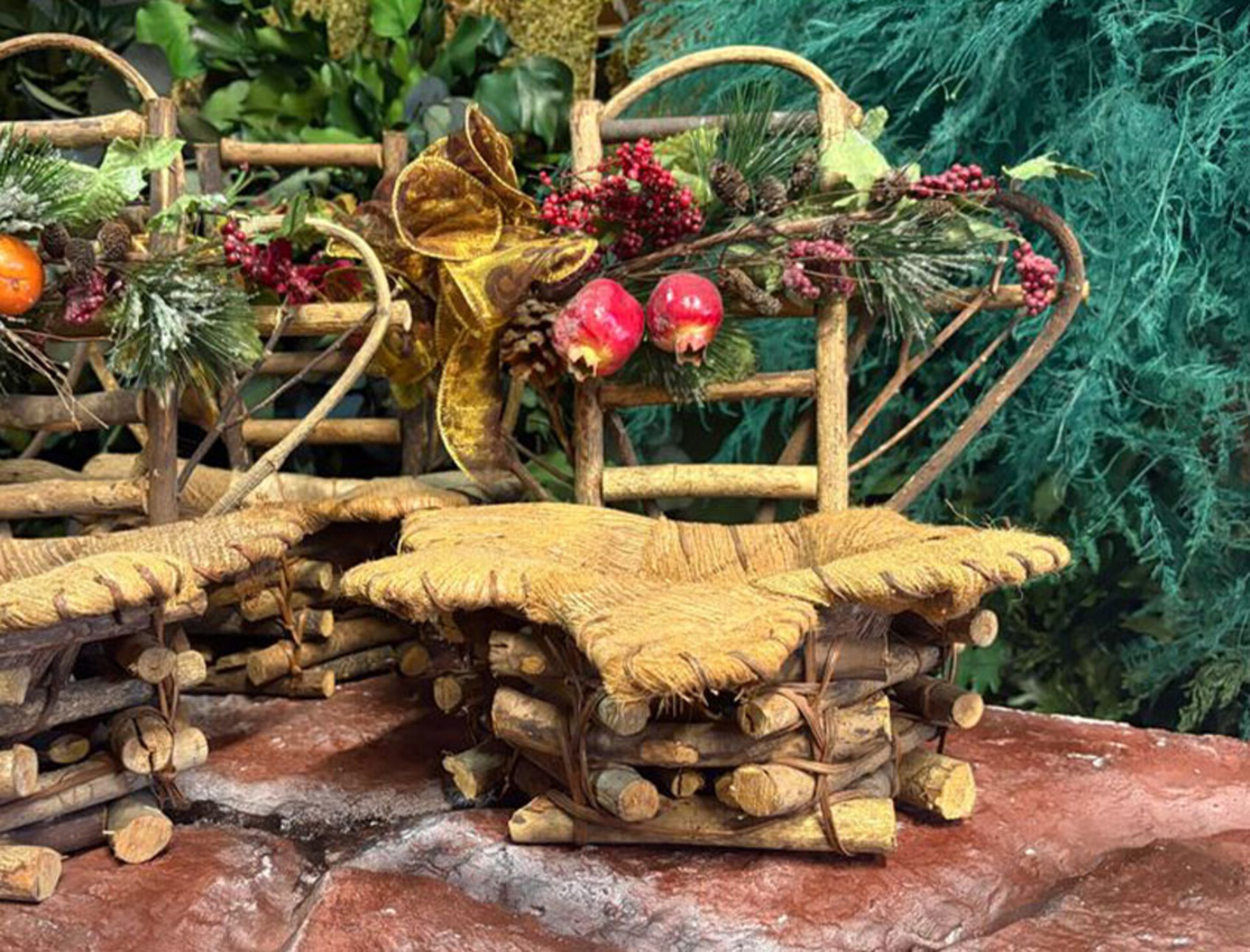 Cesto Portapianta Coco net decorato - Prezzo speciale fine serie dm. 31 H 35 con Foro dm. 15